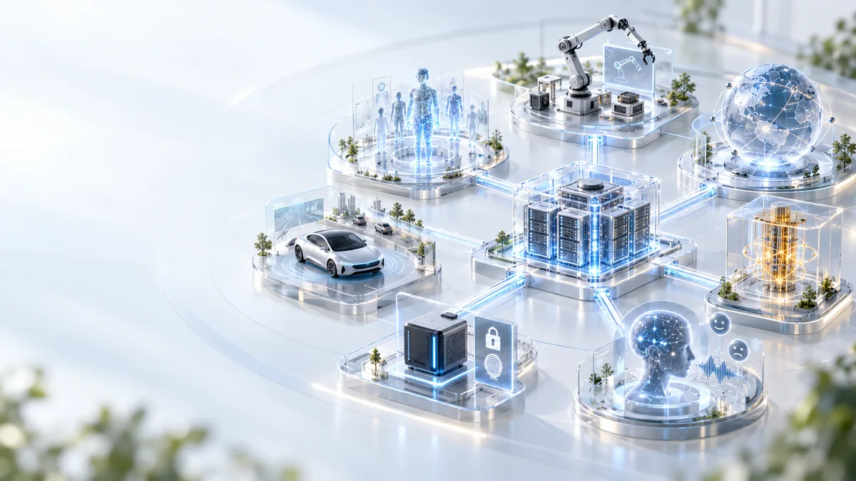 White and blue visual map of interconnected Vehicle Systems Lab research domains