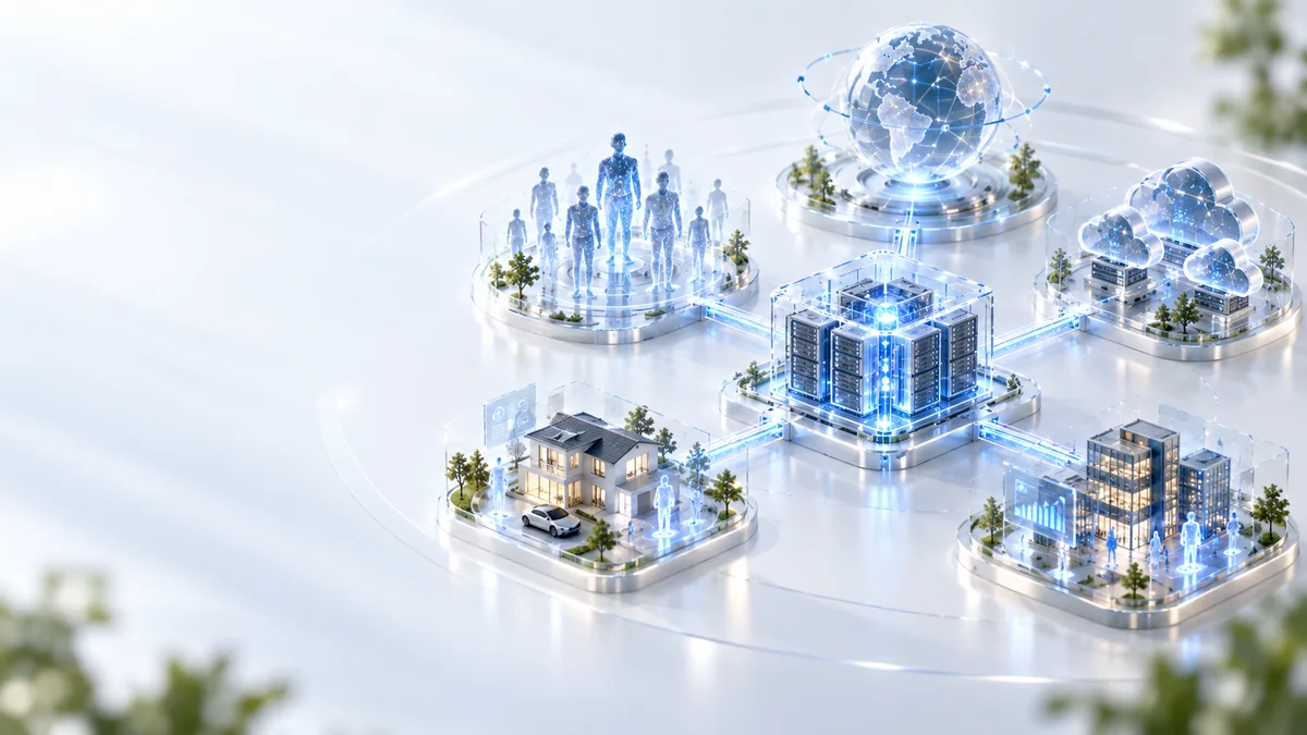 White connected systems architecture representing MADRE